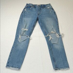 Abercrombie & Fitch Light Wash Ripped Skinny Jeans
